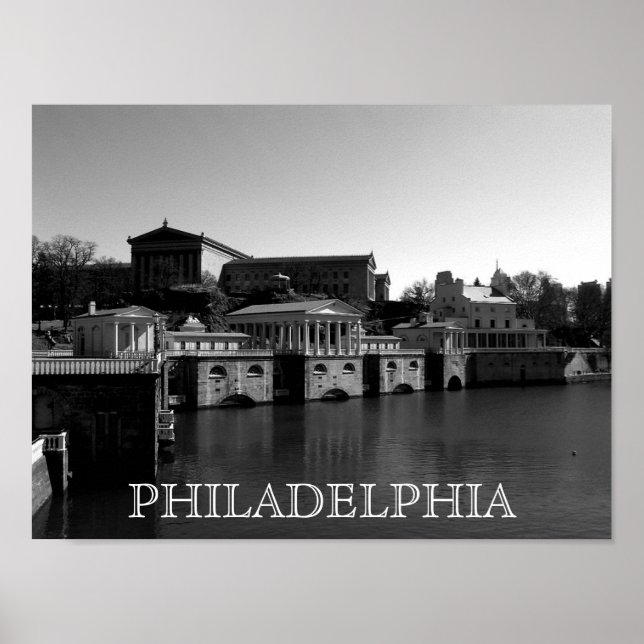Philadelphia Art Museum och Vatten Works Poster (Framsidan)