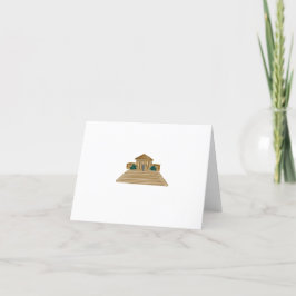 Philadelphia Art Museum w/Rocky Statue Notecard Tack Kort
