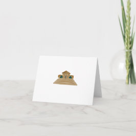 Philadelphia Art Museum w/Rocky Statue Notecard Tack Kort