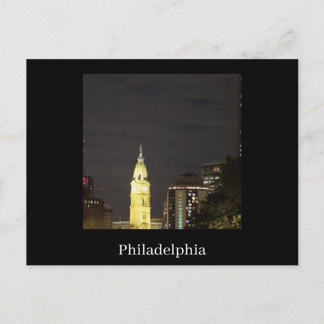 Philadelphia at Night Postcard Vykort (Framsida)