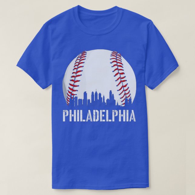Philadelphia Baseball Philly Dowtown Skyline Shir T Shirt (Design framsida)