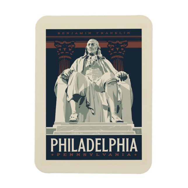 Philadelphia | Benjamin Franklin Institute Magnet (Vertikal)