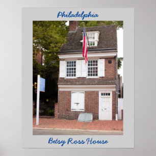 Philadelphia Betsy Ross husaffisch Poster