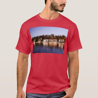 Philadelphia Boathouse Row Schuylkill River Rwing T Shirt