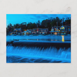 Philadelphia Boathouse Row vid Sunset Vykort