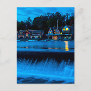 Philadelphia Boathouse Row vid Sunset Vykort