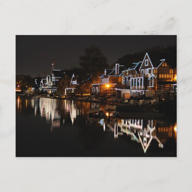 Philadelphia Boathouse Row vid Sunset Vykort (Framsida)
