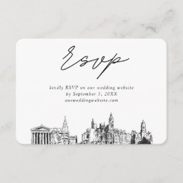 Philadelphia Bröllop-minimalistisk OSA av sketch Tilläggskort