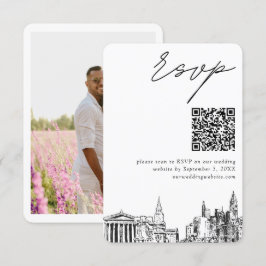 Philadelphia Bröllop Modern OSA QR-kod Tilläggskort