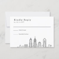 Philadelphia Bröllop | Stylized Skyline OSA