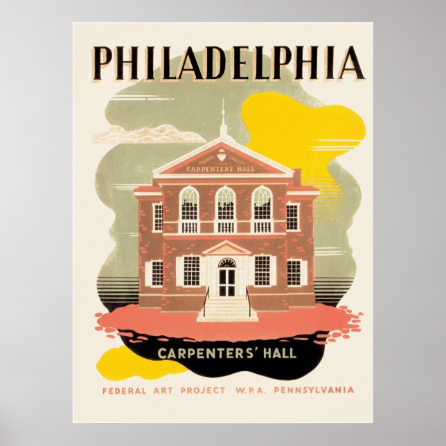 Philadelphia Carpenter's Hall Poster (Framsidan)