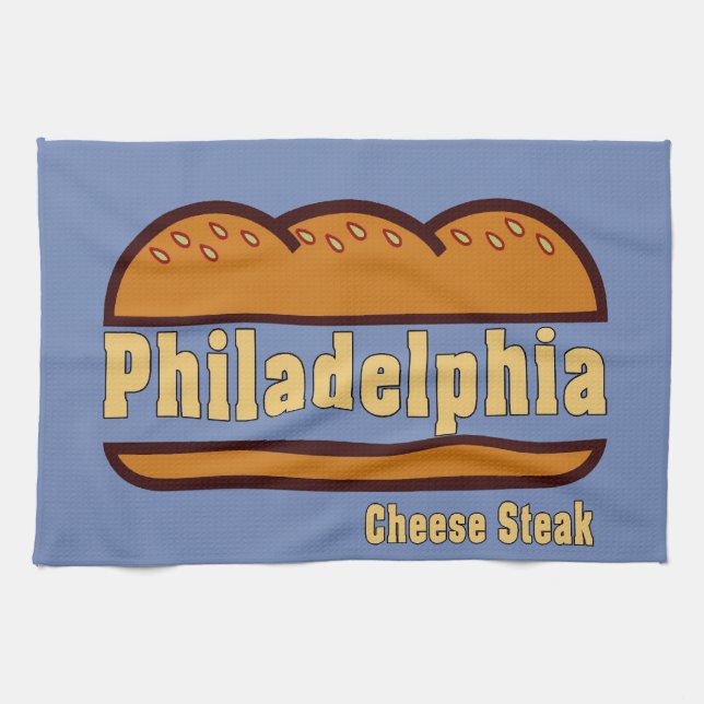 Philadelphia Cheese Steak-design Kökshandduk (Horisontell)
