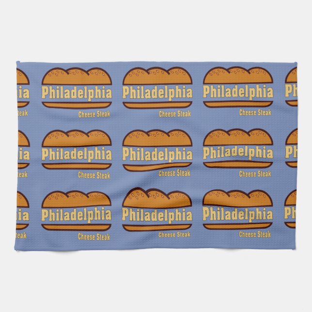 Philadelphia Cheese Steak-design Kökshandduk (Horisontell)