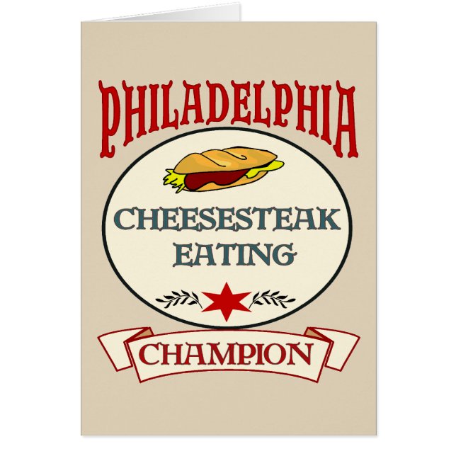 Philadelphia Cheese Steak Eating Champ Hälsningskort (Framsidan)