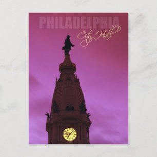 Philadelphia City Hall i Pennsylvania Vykort