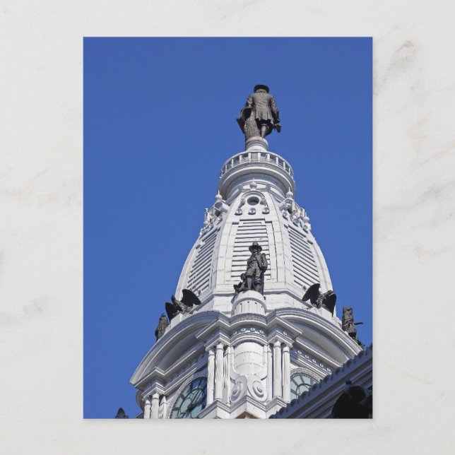 Philadelphia City Hall Postcard Vykort (Framsida)