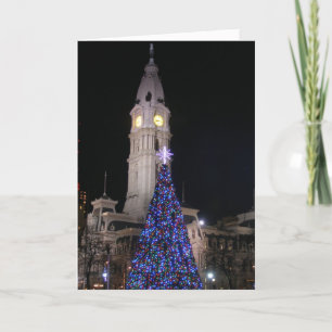 Philadelphia City Hall vid jul Helgkort