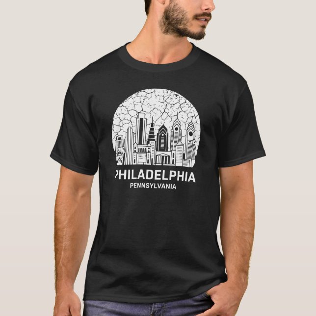 Philadelphia City Pennsylvania T Shirt (Framsida)