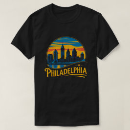 Philadelphia City Pennsylvania USA skyline T Shirt