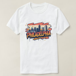 Philadelphia City Pennsylvania USA skyline T Shirt