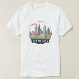 Philadelphia City Pennsylvania USA skyline T Shirt