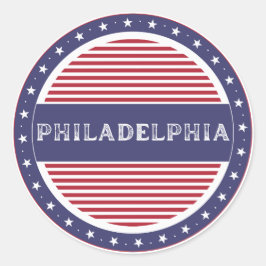 Philadelphia City Pride Emblem – American Identity Runt Klistermärke
