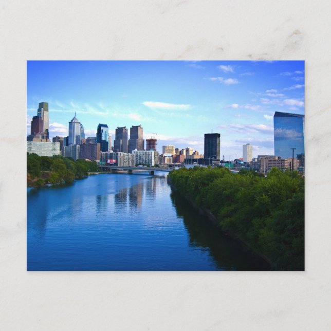 Philadelphia City Skyline Pennsylvania Vykort (Framsida)