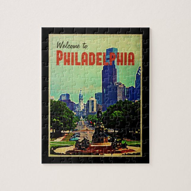 Philadelphia Cityscape Pussel (Vertikal)