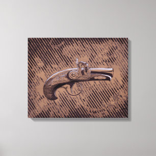 Philadelphia Derringerpistol Canvastryck