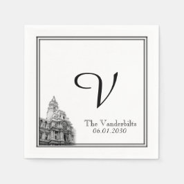 Philadelphia Destination Wedding Napkin Pappersservett