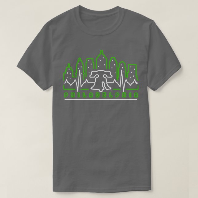 Philadelphia EKG Heartslag Philly Fläkt Favorite T Shirt (Design framsida)