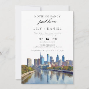 Philadelphia Elopement Bröllopsmottagning Inbjudningar