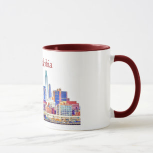 Philadelphia färg skissar muggen mugg