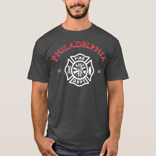 Philadelphia Fire Rädding Department Pennsylvania T Shirt (Framsida)