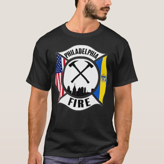 Philadelphia Fire Rescue Department Pennsylvania T Shirt (Framsida)