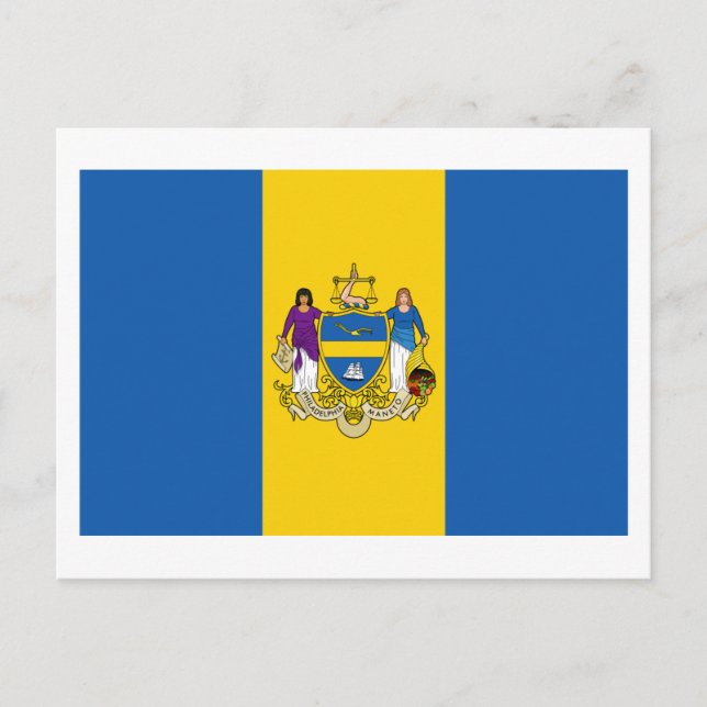 Philadelphia Flagga Vykort (Framsida)