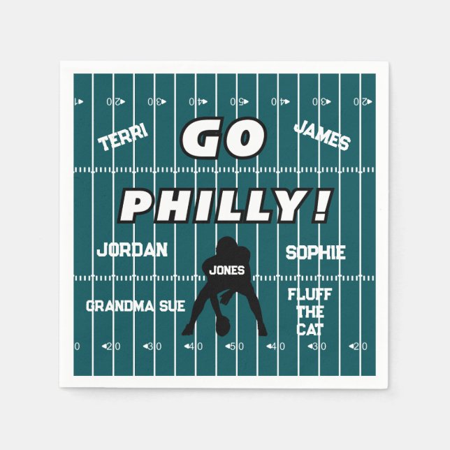 Philadelphia Football Fläkt Pappersservett (Framsidan)