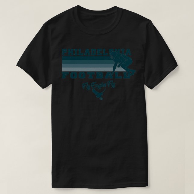 Philadelphia Football Fly Eagles Fly Distress St T Shirt (Design framsida)