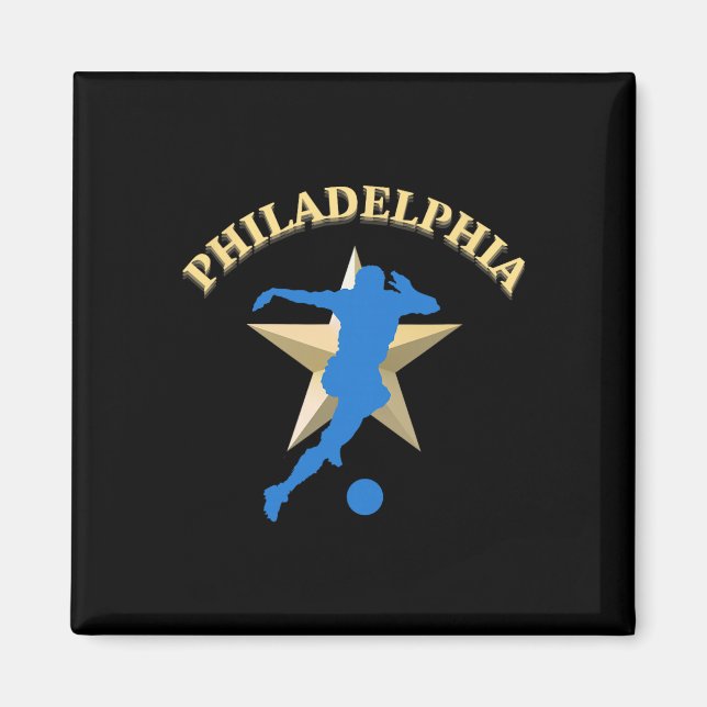 Philadelphia Fotbollsfan Stöd Stadion Visa Din  Magnet (Framsidan)