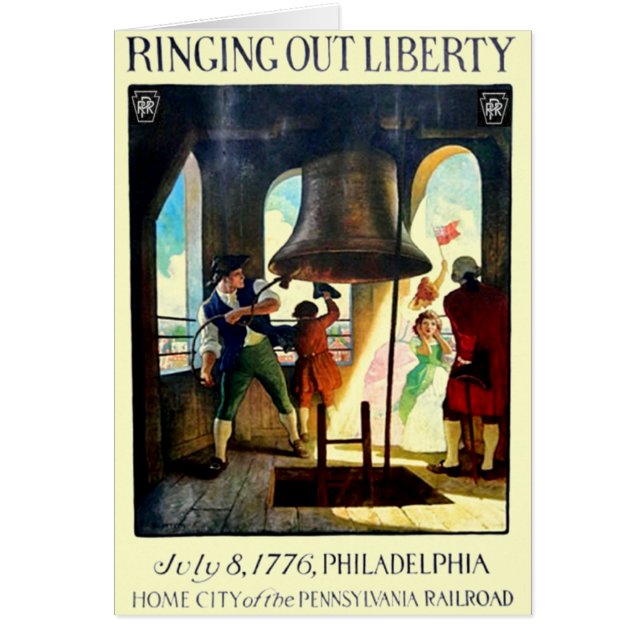 Philadelphia frihet på den Pennsylvania järnvägen OBS Kort (Framsidan)