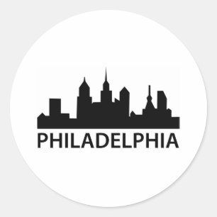 Philadelphia horisont runt klistermärke