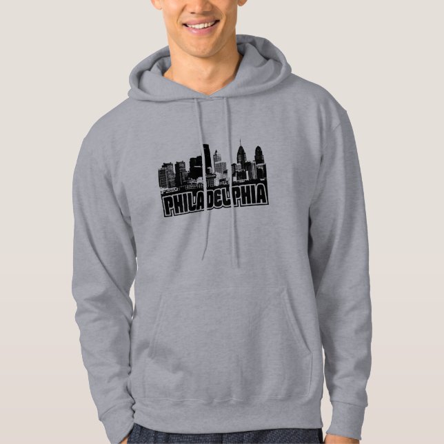 Philadelphia horisont sweatshirt med luva (Framsida)