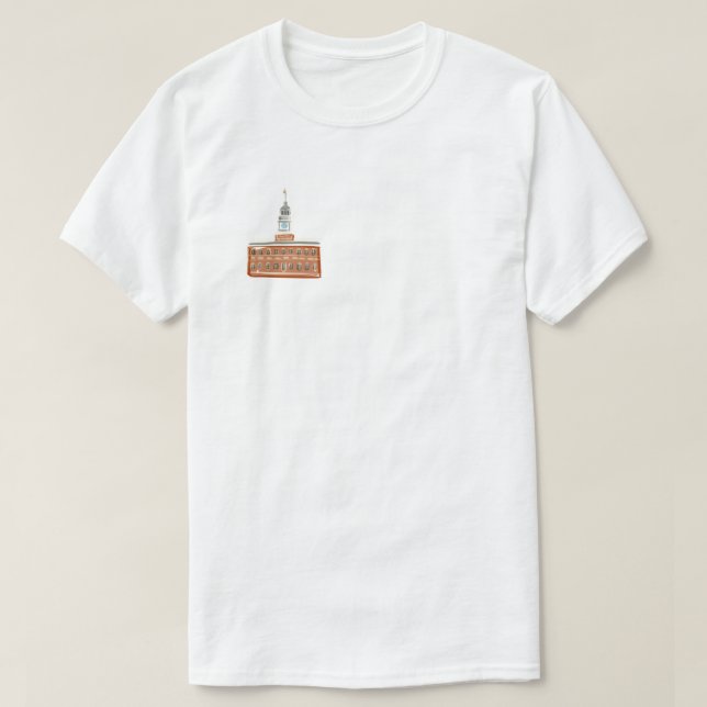 Philadelphia Independence Hall - grundläggande T-s T Shirt (Design framsida)