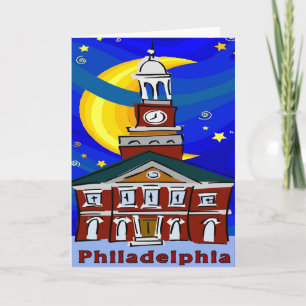 Philadelphia IndeSjälvständighet Hall Starry Night Kort