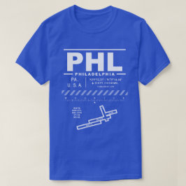 Philadelphia Internationell flygplats PHL T Shirt