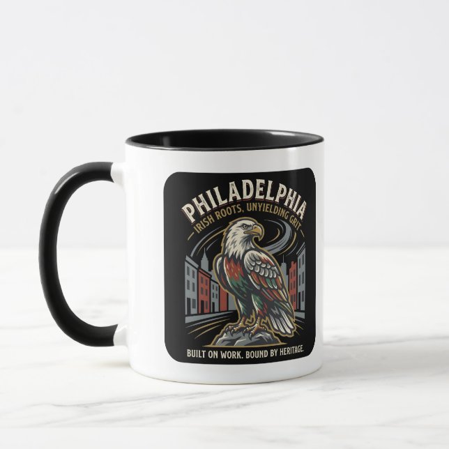 Philadelphia Irländska Rötter Oböjlig Uthållighet  Mugg (Vänster)