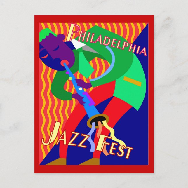 Philadelphia Jazz Fest Vykort (Framsida)