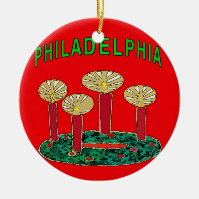 Philadelphia Julgran Julgransprydnad Keramik (Framsidan)