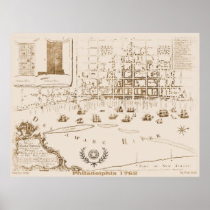 Philadelphia Karta 1762, Replik Poster