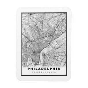 Philadelphia Karta Magnet
